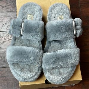 UGG W Fuzzy Yeah Slide Grey Size 8US W